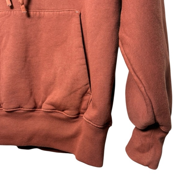 Aritzia Wilfred Hoodie Size 1 XXS XS Copper Brown Cotton Sweatshirt - Picture 4 of 7